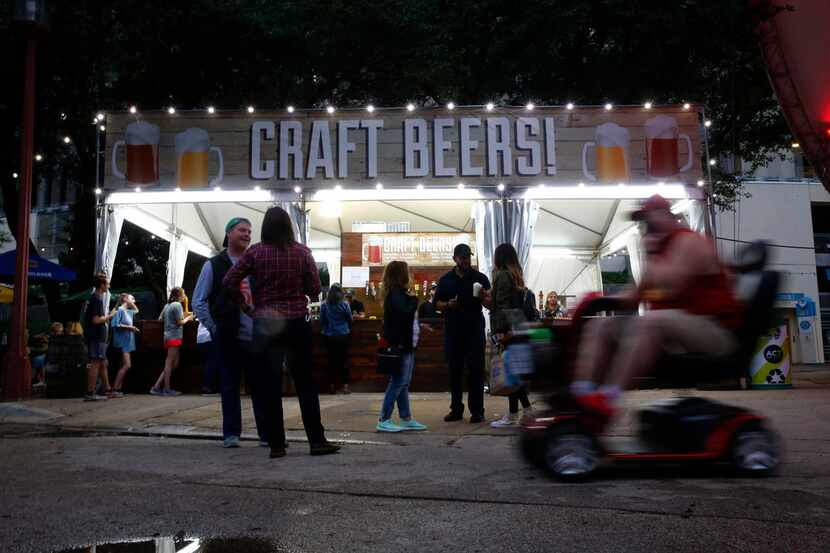 Craft beers is served in the Magnolia Beer Garden during the State Fair of Texas in Dallas...