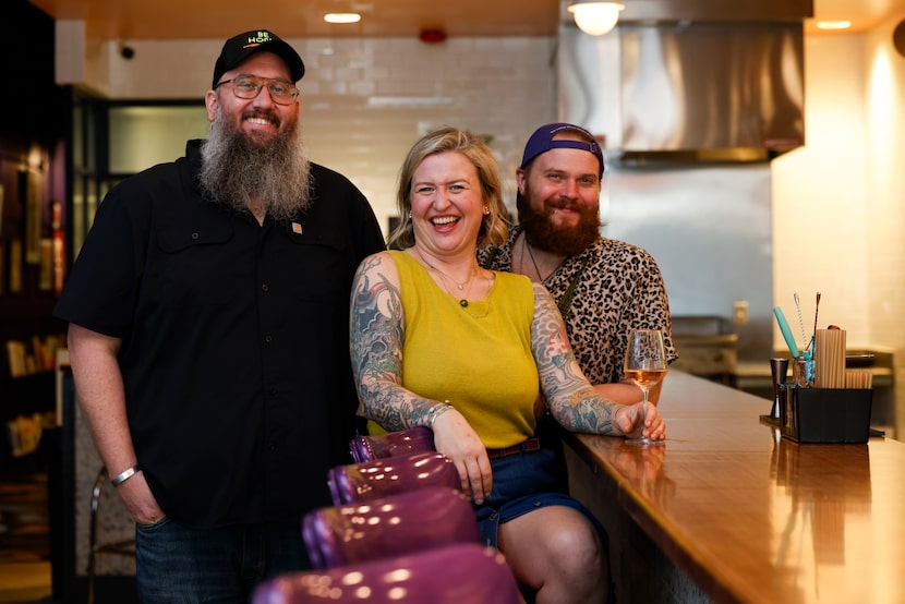 From left, Be Home Soon co-owners Russ Kirk and Madison King, and chef de cuisine Joey Fink 