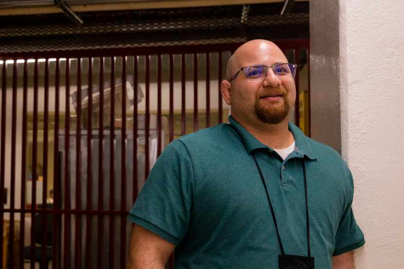 Dallas County COVID-19 lab supervisor Daniel Serinaldi stands in the bioterrorism...