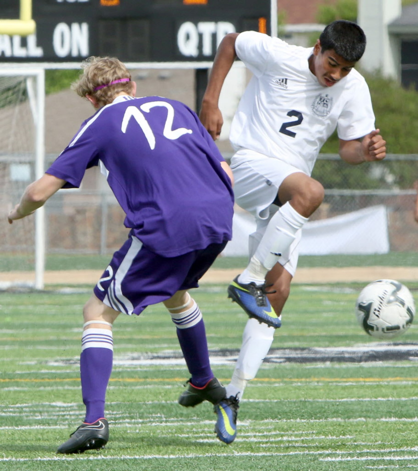 Life Oak Cliff's Brayan Maldonado (2) works to side step the defense of Abilene Wylie's AJ...