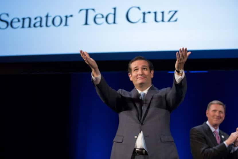  Sen. Ted Cruz, (R-Texas), speaks during the family leadership summit in Ames, Iowa Saturday...