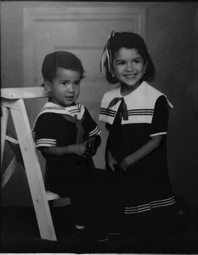 Patrick Zamarripa and his sister, Laura, dressed as sailors in this family photo. They both...