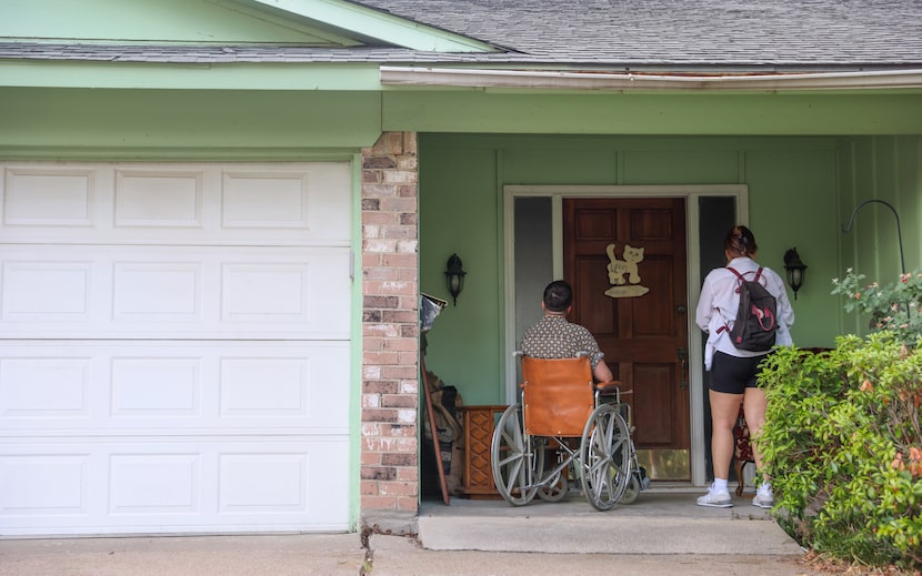 Avow Texas canvassers, including Disruptor Collaborative consultant Jules Mandel (left),...