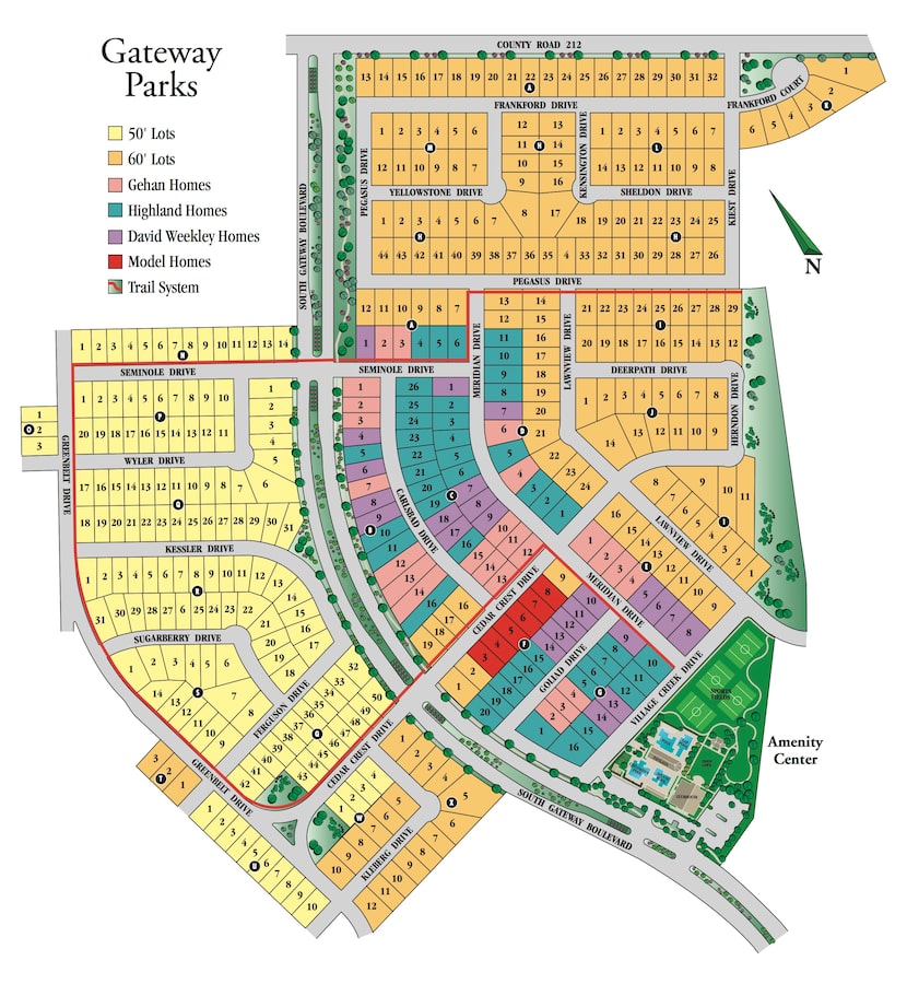 The Gateway Parks community is south of U.S. 80 in Forney. 