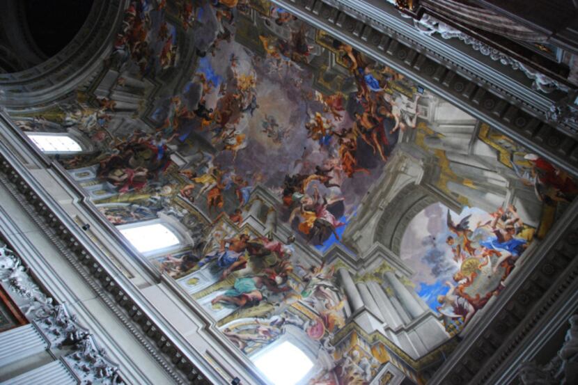The ceiling of Rome's church of Sant’Ignazio di Loyola was painted using a trompe l'oeil...