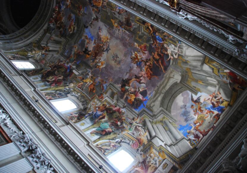 The ceiling of Rome's church of Sant’Ignazio di Loyola was painted using a trompe l'oeil...