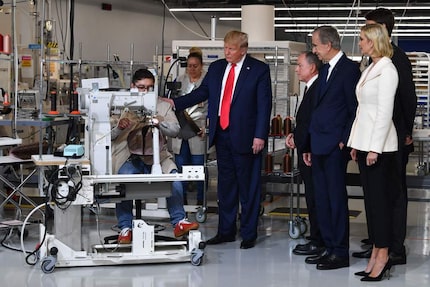 From right: Ivanka Trump, Alexandre Arnault, chief executive of LVMH, Bernard Arnault, CEO...