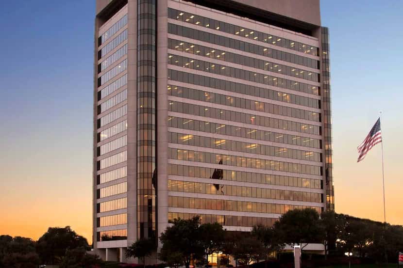 The Point at Las Colinas office tower is on S.H. 114.