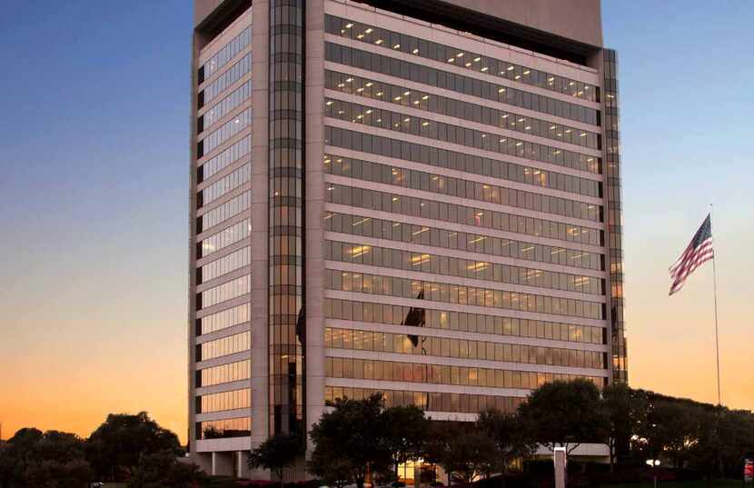 The Point at Las Colinas office tower in Las Colinas is being marketed for sale by Jones...