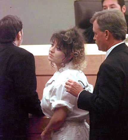 Darlie Routier, on death row for the murder of her 5-year-old son, turns at the close of her...