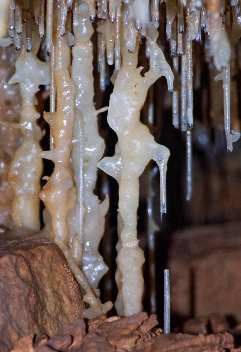 
A balcony formation awaits visitors at Inner Space Cavern.
