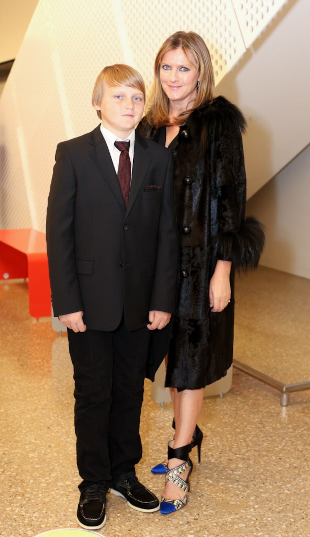 Alastair de Papp, age 8, and Gabrielle de Papp at Pre-Party for the "Night at the Museum...