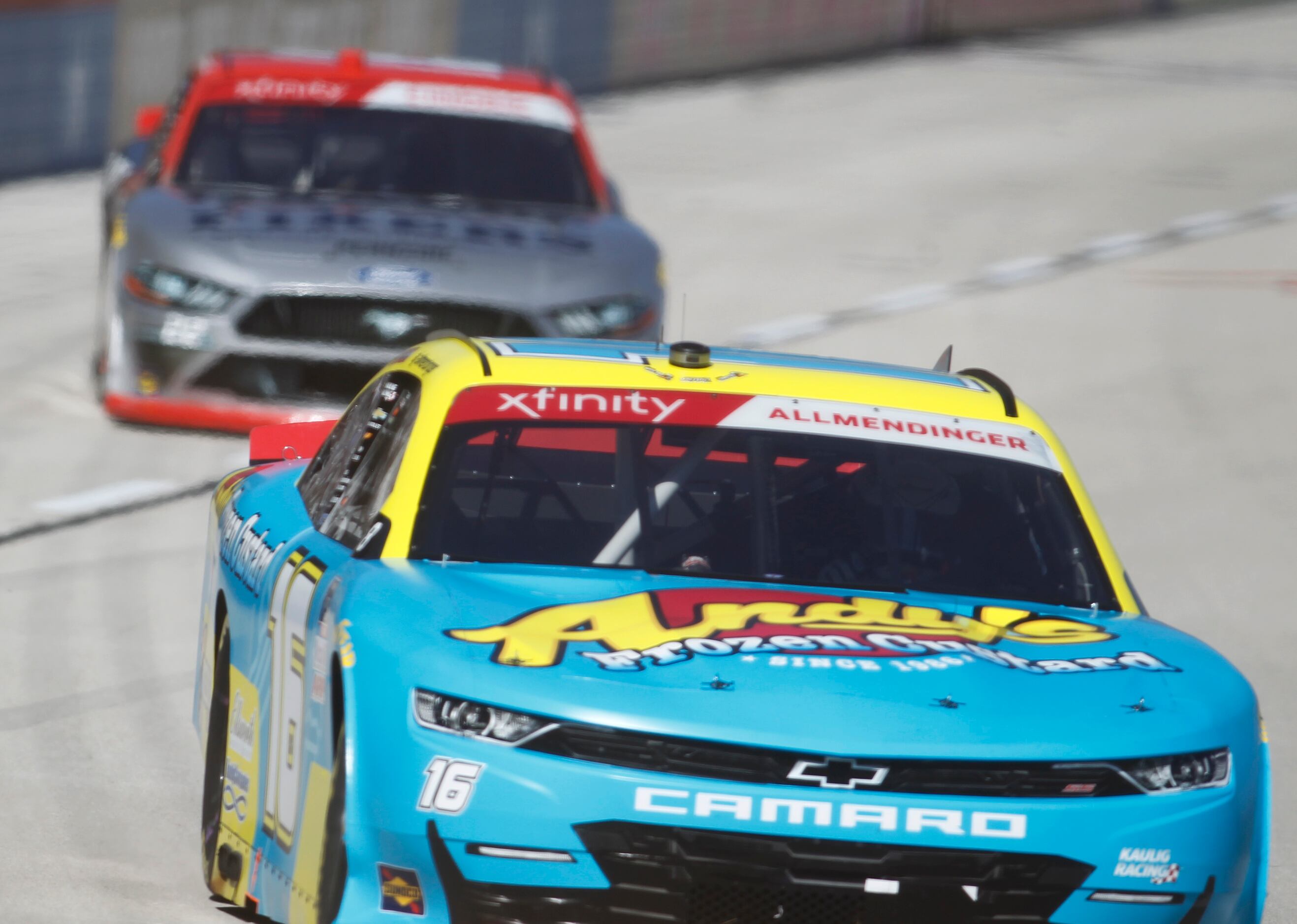 AJ Allmendinger set the pace as the leader from the pole position in the #16 car. The NASCAR...