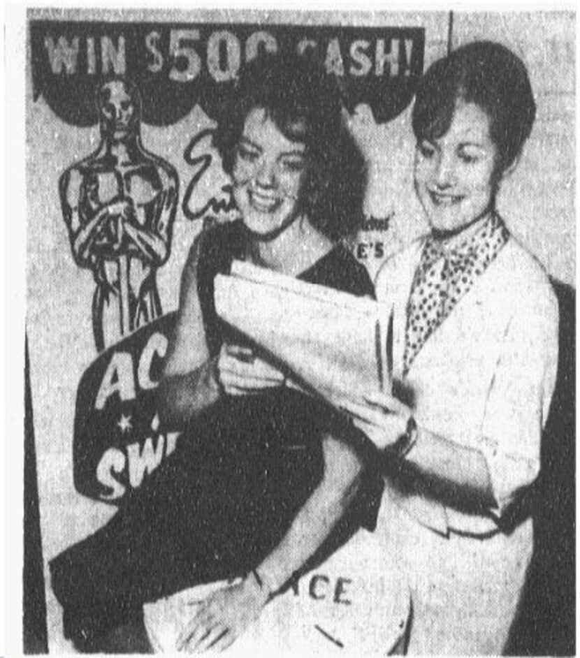 Photo in April 3, 1969 edition of The Dallas Morning News: "Picking Oscar winners: Dorothy...