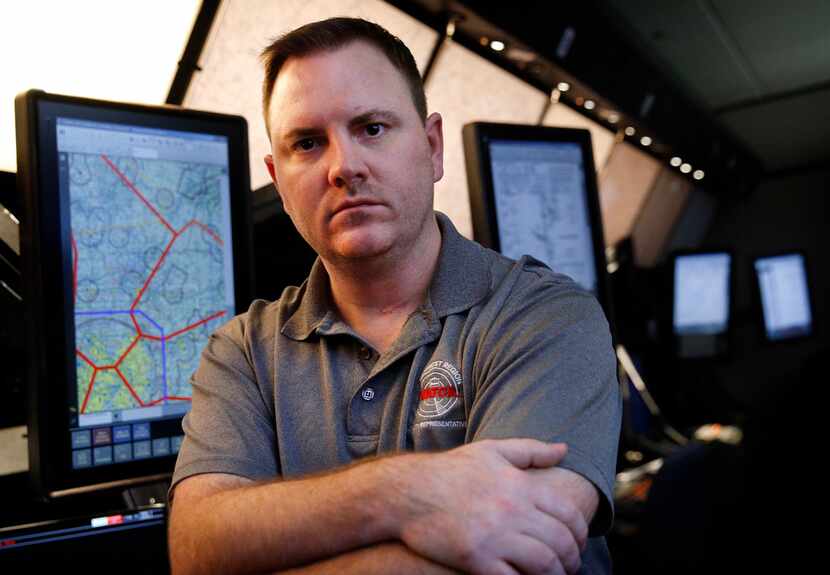 Nick Daniels, a local leader for the National Air Traffic Controllers Association, has no...