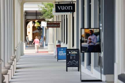 A Vuori store on Grand Avenue in Southlake Town Square.