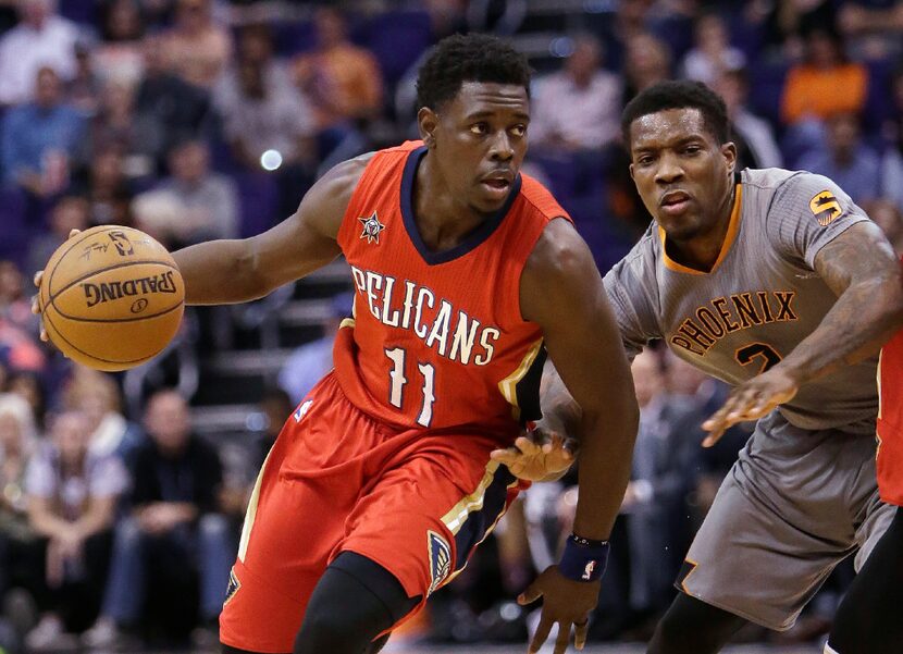 FILE - In this Feb. 13, 2017, file photo, New Orleans Pelicans guard Jrue Holiday (11)...