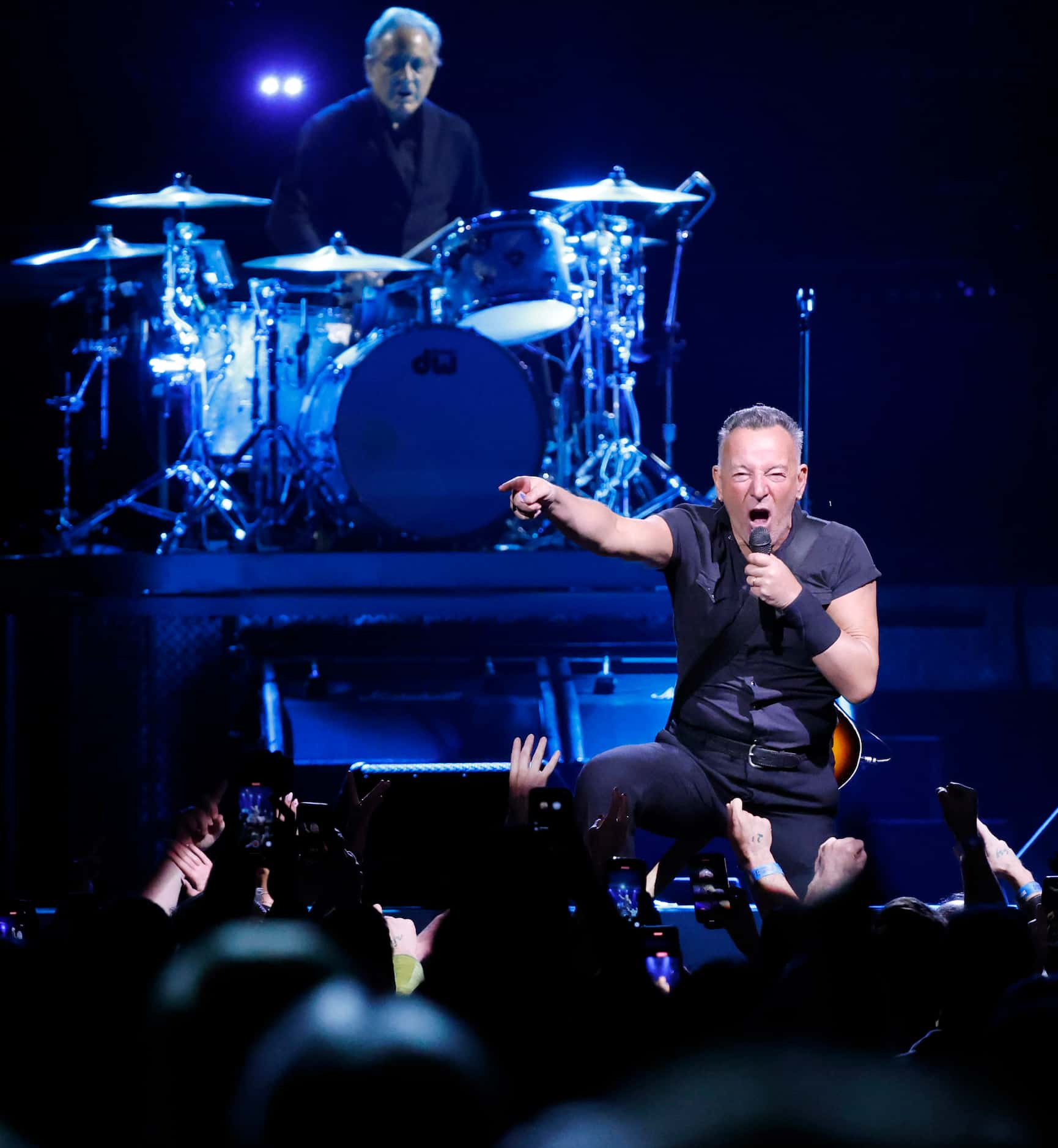 Bruce Springsteen performs with drummer Max Weinberg and the rest of the E Street Band at...