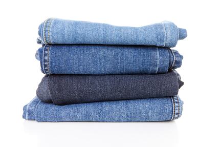 Blue jeans go on sale in October a few weeks after fall inventory arrives.