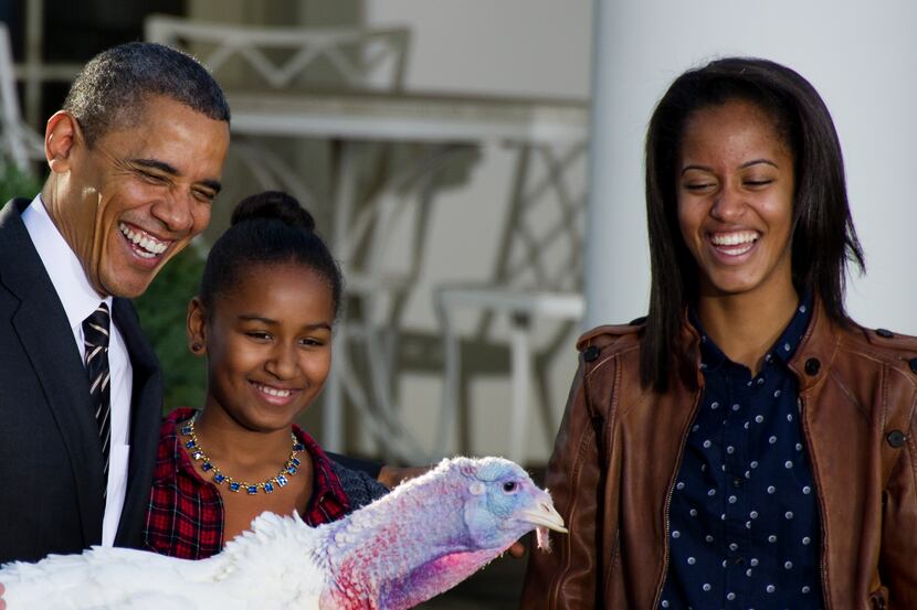 Wonder what Sasha Obama (center) tweeted about her dad, President Barack Obama, pardoning...