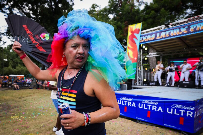 Juan Cruz dances by the stage during the festival. 