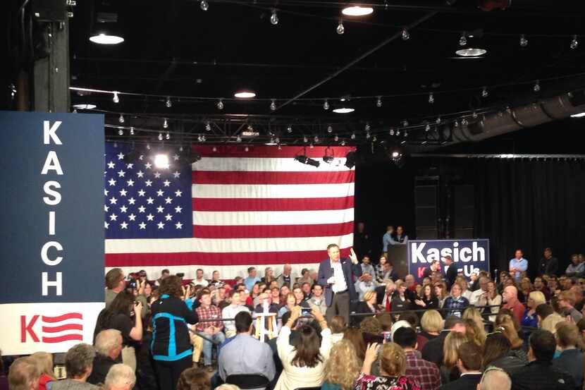  Presidential candidate John Kasich speaks at a rally in Nashville, Tenn., on Saturday,...