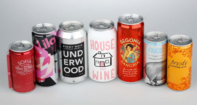 Here's a selection of canned wines.