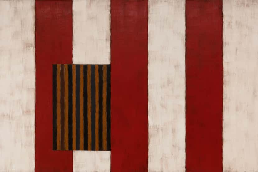 The 1988 painting "Pale Fire" is among the works by artist Sean Scully on display at the...