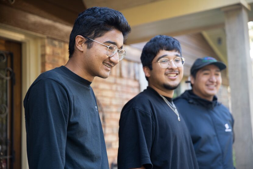 From left: Duncanville High School student David Mojica, 15, with his brothers Andrew Mojica...