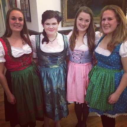 My friends and I in dirndl in Munich, Germany.