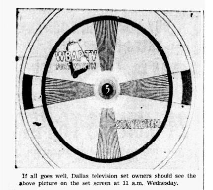 1948: An image of what to expect during initial tests of television in DFW.
