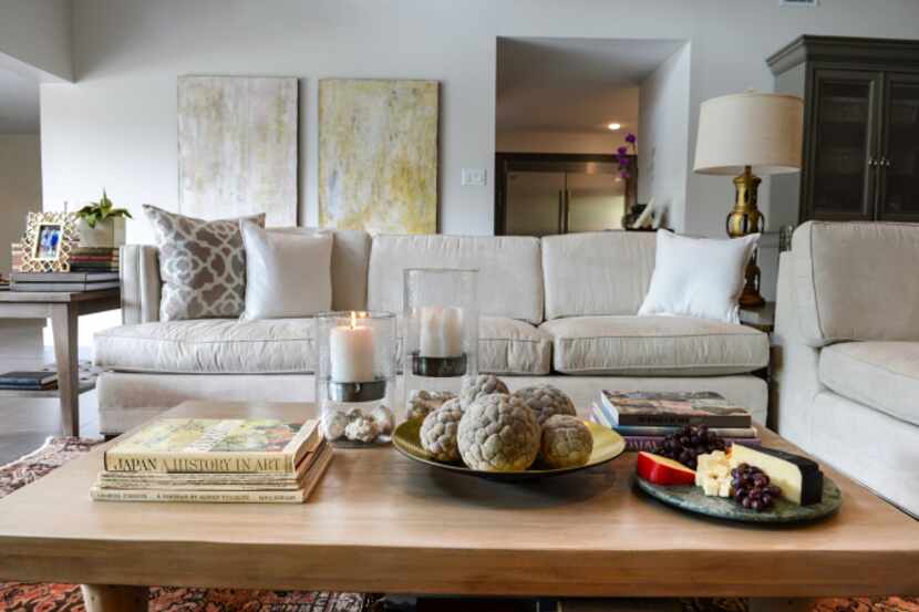 Ezelle considers a neutral palette key a calming influence in a houseful of teenagers and pets.