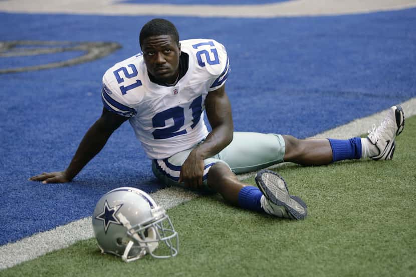 This is an Aug. 28, 2008 file photo showing Dallas Cowboys' Adam "Pacman" Jones stretching...