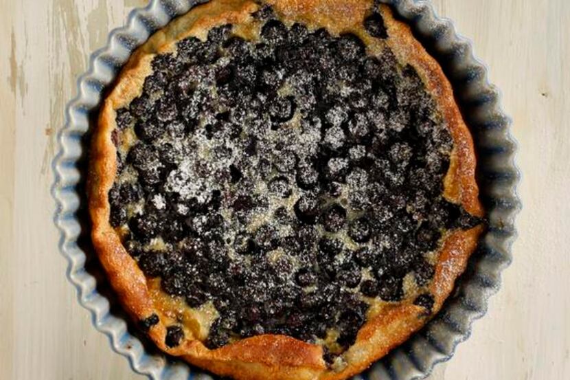 
We used blueberries, but you can use almost any kind of fruit in a clafoutis.
