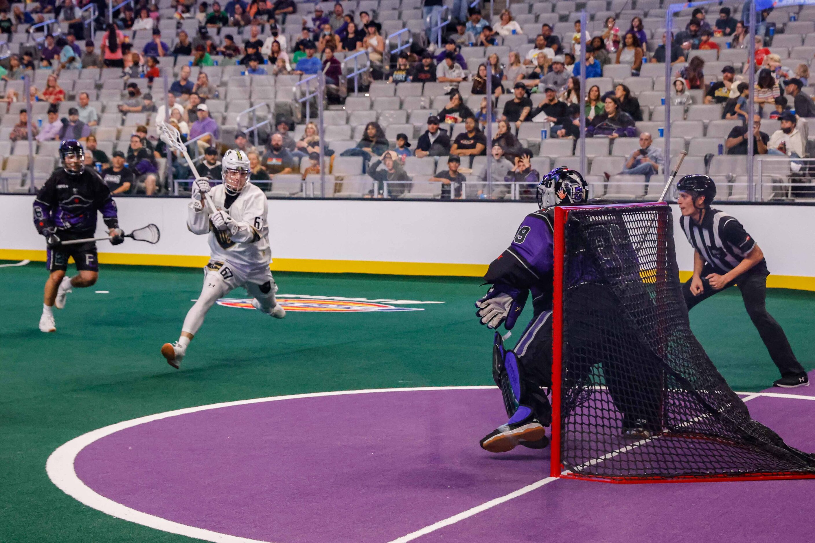 Vancouver Warriors Kyle Killen (67) attemps for a goal against Panther City during the...