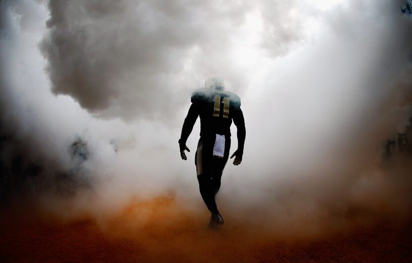 WACO, TX - OCTOBER 11:  Taylor Young #11 of the Baylor Bears walks on the field before...