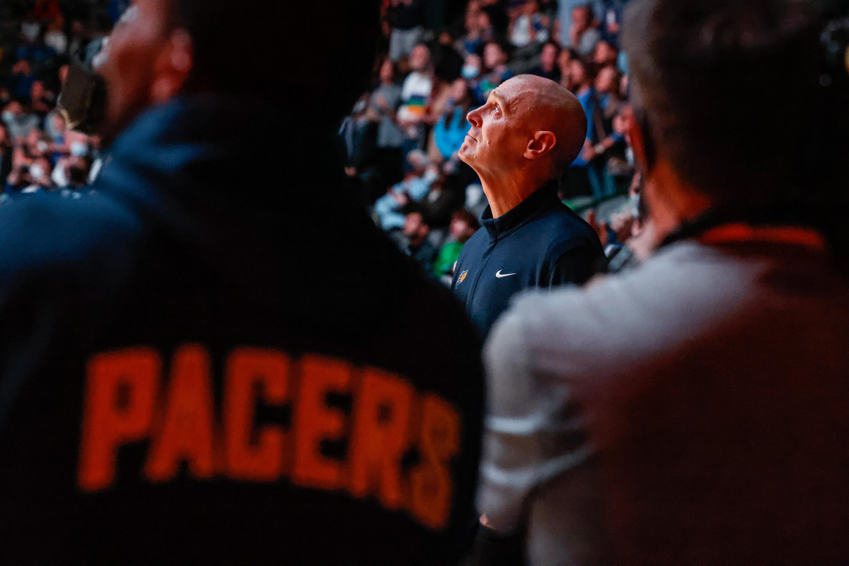 Indiana Pacers coach Rick Carlisle during before a game against the Dallas Mavericks at the...