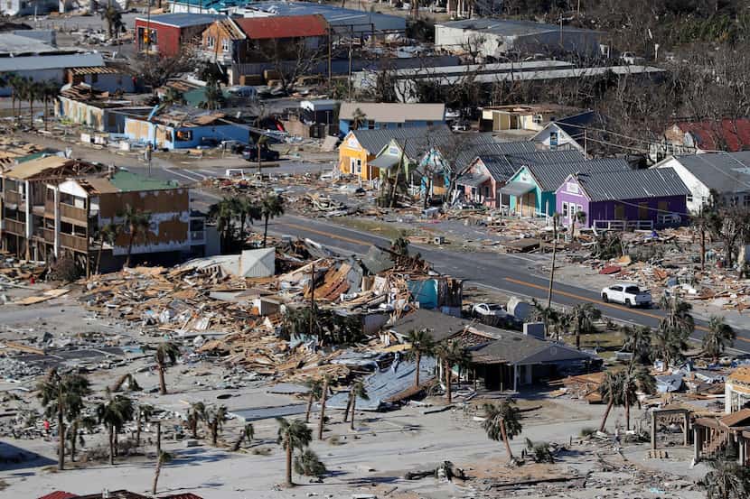 La playa de Mexico Beach en Florida fue devastada por el Huracán Michael en octubre del...
