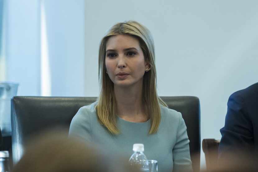Ivanka Trump, daughter of U.S. President-elect Donald Trump, listens during a meeting with...