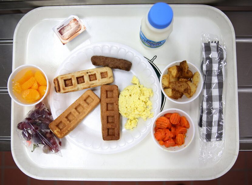 The brunch meal at Mesquite ISD's Poteet High School in Mesquite, Texas on Aug. 24, 2016....