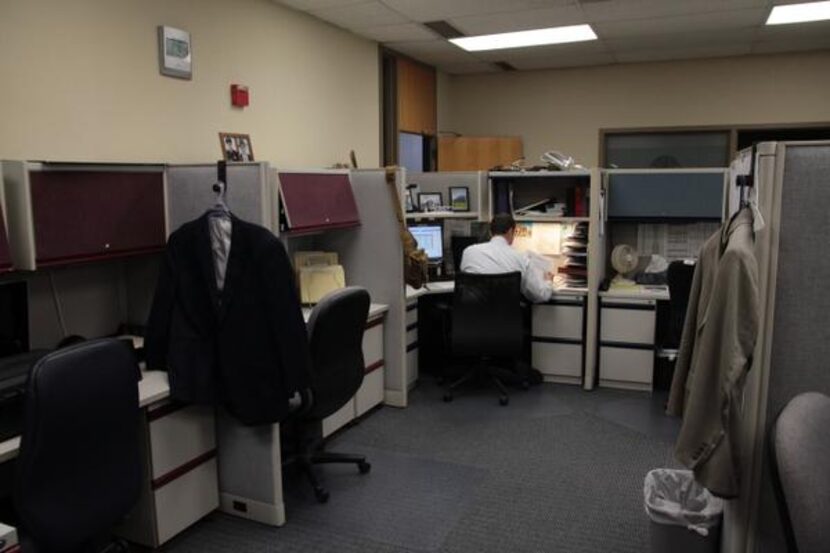 Jeremy Chevallier is one of 28 detectives who share a single room in the Carrollton Police...