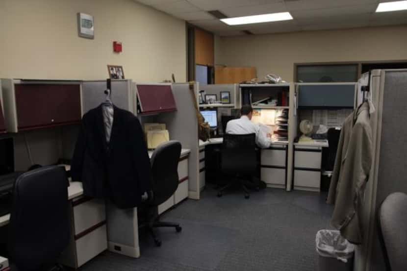 Jeremy Chevallier is one of 28 detectives who share a single room in the Carrollton Police...
