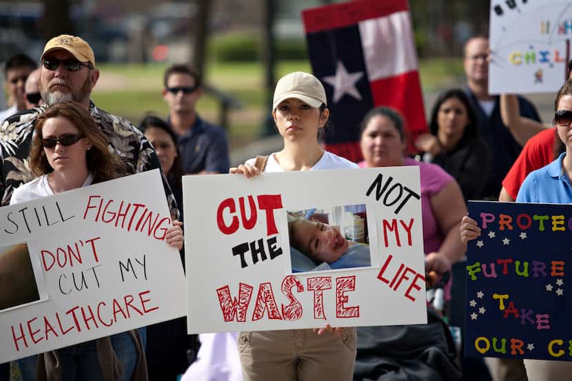  Nurses and family protested cuts to nursing home payments outside the Capitol in 2011....
