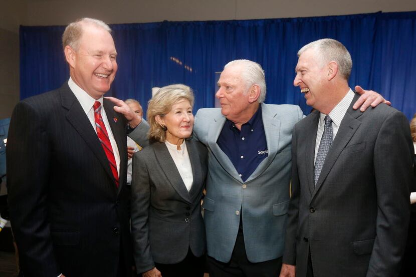  Southwest Airlines chairman and CEO Gary Kelly, former U.S. Sen. Kay Bailey Hutchison,...