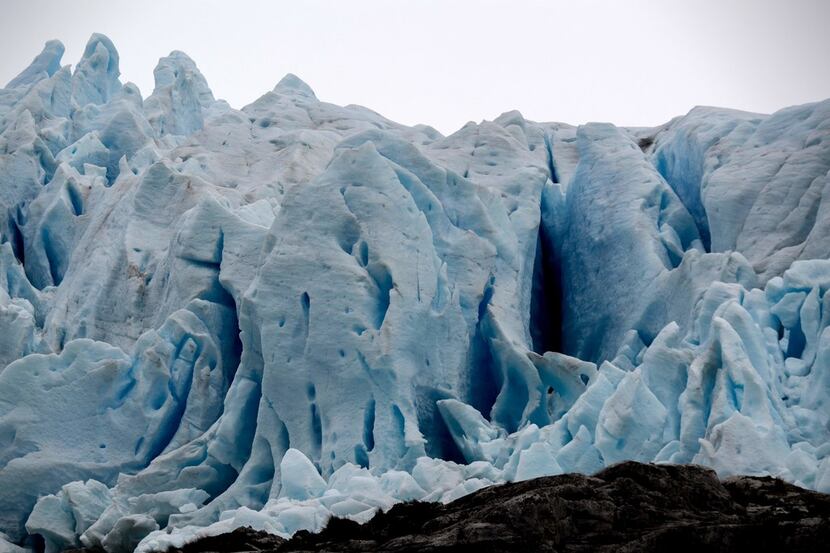A view of the Santa Ines glacier in southern Chile on Dec. 7, 2018. In Seno Ballena, a fjord...
