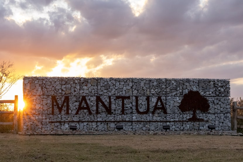 An entrance to the Mantua development in Van Alstyne.