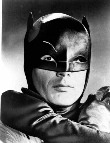 In this Jan. 23, 1966 file photo, actor Adam West, stars as the Caped Crusader battling the...