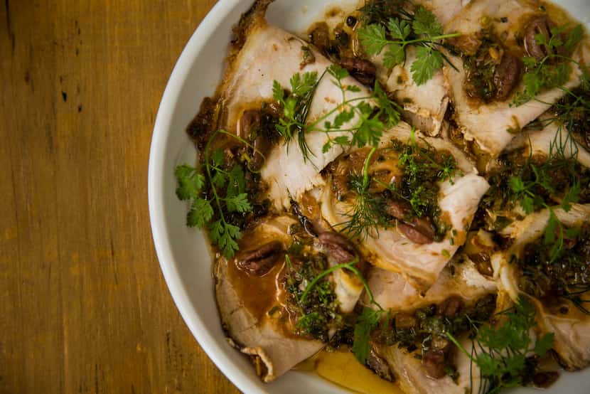 Pair dishes like Misti Norris' pork loin with pickled pecans with unconventional, "sommy"...