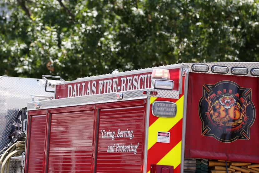 Stock photograph of a Dallas Fire-Rescue engine responding to call in Dallas Thursday June...