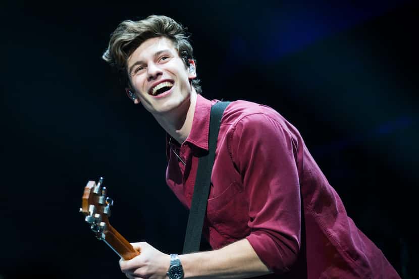 Shawn Mendes performs during the KISS FM Jingle Ball on Tuesday, November 27, 2018 at the...